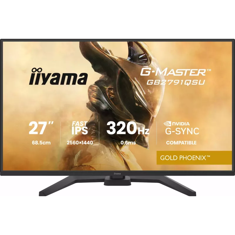 Spēļu monitors IIYAMA GB2791QSU-B1 27 collas (68,6 cm) QHD ar HDMI, DisplayPort un USB, melns