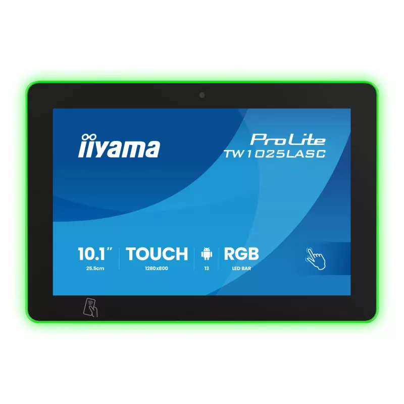 Monitor iiyama ProLite TW1025LASC-B3PNR 10.1 collas (25.6 cm) WXGA IPS LED skārienekrāns, 1280x800, 16:10, USB centrmezgls, skaļruņi, VESA, melns