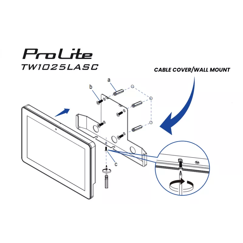 Monitor iiyama ProLite TW1025LASC-B3PNR 10.1 collas (25.6 cm) WXGA IPS LED skārienekrāns, 1280x800, 16:10, USB centrmezgls, skaļruņi, VESA, melns