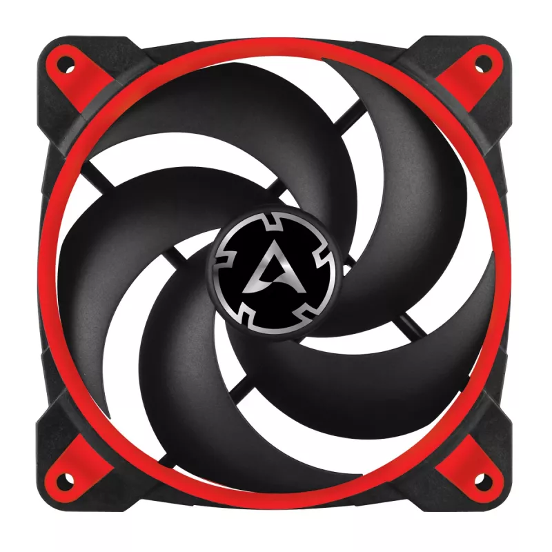 ARCTIC BioniX P120 (sarkans) – spiedienam optimizēts 120 mm spēļu ventilators ar PWM PST