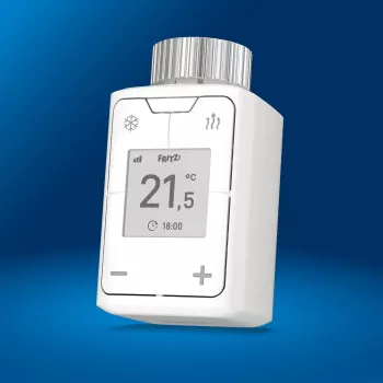 FRITZ Smart Thermo 302 termostats (iekštelpām), balts, pogu vadība, AA baterija, 51×51×90 mm