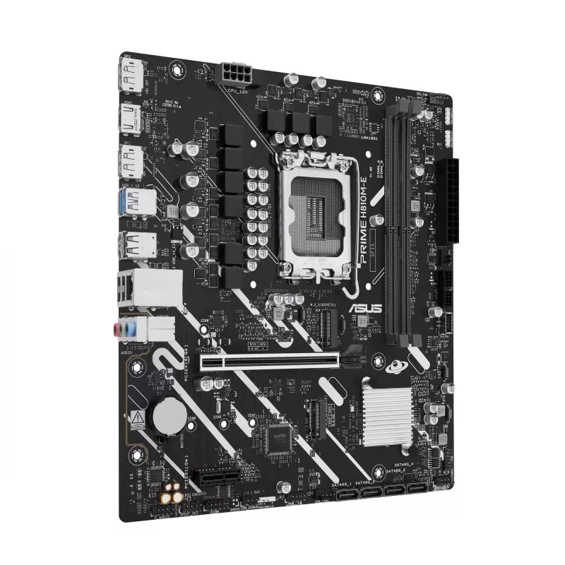 Mātesplate ASUS PRIME H810M-E-CSM LGA1851 Intel H810 mATX, 2×DDR5, 2×DisplayPort, 1×HDMI