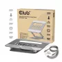 CLUB3D regulējams alumīnija klēpjdatora statīvs ar USB-C® centrmezglu, pelēks, 260 mm, 224 mm, 56 mm, 1,76 kg, 315 mm