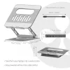 CLUB3D regulējams alumīnija klēpjdatora statīvs ar USB-C® centrmezglu, pelēks, 260 mm, 224 mm, 56 mm, 1,76 kg, 315 mm