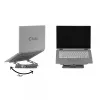 CLUB3D regulējams alumīnija klēpjdatora statīvs ar USB-C® centrmezglu, pelēks, 260 mm, 224 mm, 56 mm, 1,76 kg, 315 mm