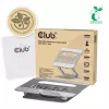 CLUB3D regulējams alumīnija klēpjdatora statīvs ar USB-C® centrmezglu, pelēks, 260 mm, 224 mm, 56 mm, 1,76 kg, 315 mm