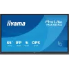 iiyama TN6505A-B1AG Signage Display Interaktīvs plakanais panelis 163,8 cm (64,5 collas) 500 cd/m² 4K Ultra HD Melns Skārienjūtīgs ekrāns