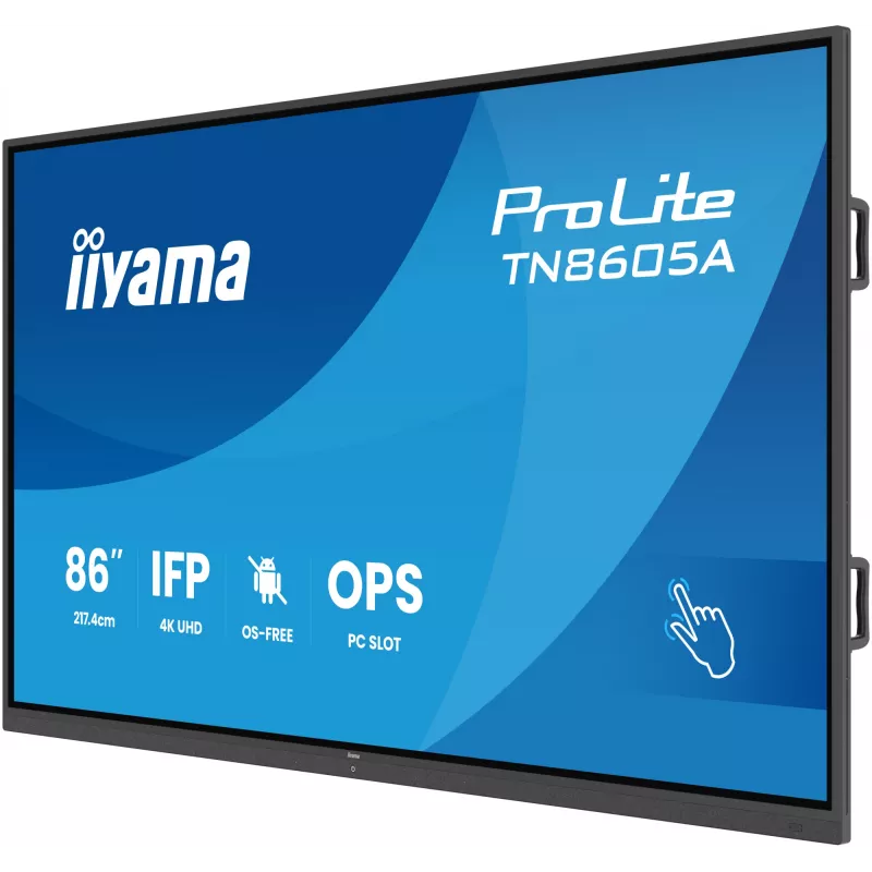 iiyama TN8605A-B1AG Signage Display Interaktīvs plakanais panelis 2,17 m (85,6 collas) 500 cd/m² 4K Ultra HD Melns Skārienjūtīgs
