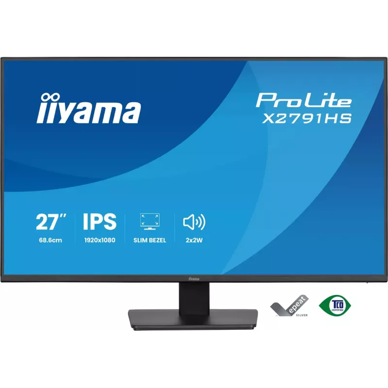 Datora monitors IIYAMA ProLite X2791HS-B1 27 collas IPS Full HD 1920x1080 LED matēts, iebūvēti skaļruņi, VESA stiprinājums, melns