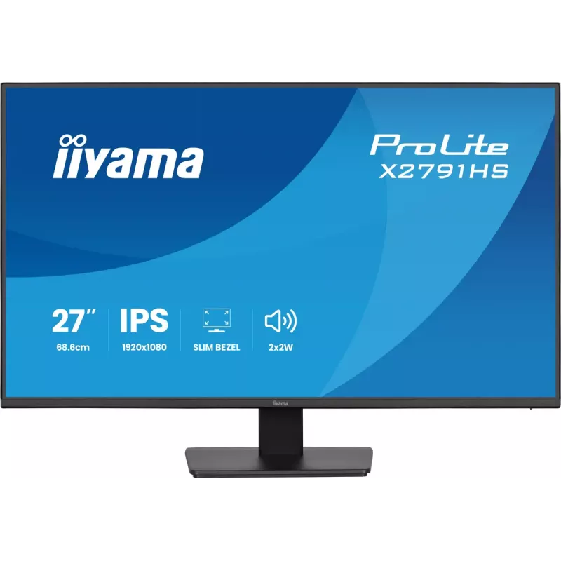 Datora monitors IIYAMA ProLite X2791HS-B1 27 collas IPS Full HD 1920x1080 LED matēts, iebūvēti skaļruņi, VESA stiprinājums, melns