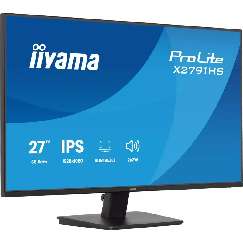 Datora monitors IIYAMA ProLite X2791HS-B1 27 collas IPS Full HD 1920x1080 LED matēts, iebūvēti skaļruņi, VESA stiprinājums, melns