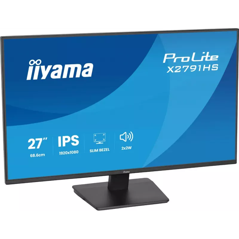 Datora monitors IIYAMA ProLite X2791HS-B1 27 collas IPS Full HD 1920x1080 LED matēts, iebūvēti skaļruņi, VESA stiprinājums, melns