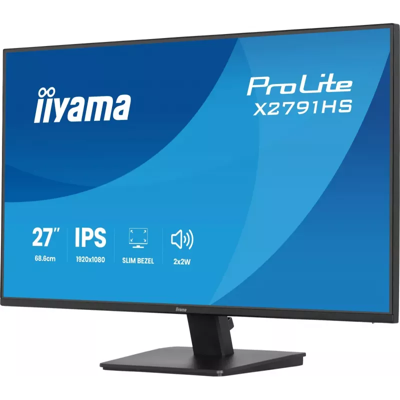 Datora monitors IIYAMA ProLite X2791HS-B1 27 collas IPS Full HD 1920x1080 LED matēts, iebūvēti skaļruņi, VESA stiprinājums, melns