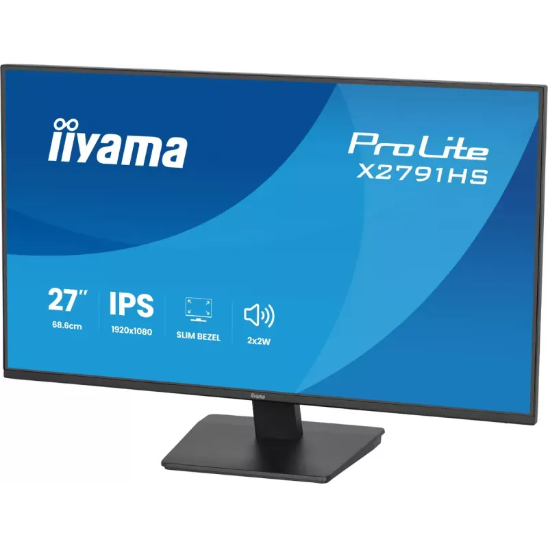 Datora monitors IIYAMA ProLite X2791HS-B1 27 collas IPS Full HD 1920x1080 LED matēts, iebūvēti skaļruņi, VESA stiprinājums, melns