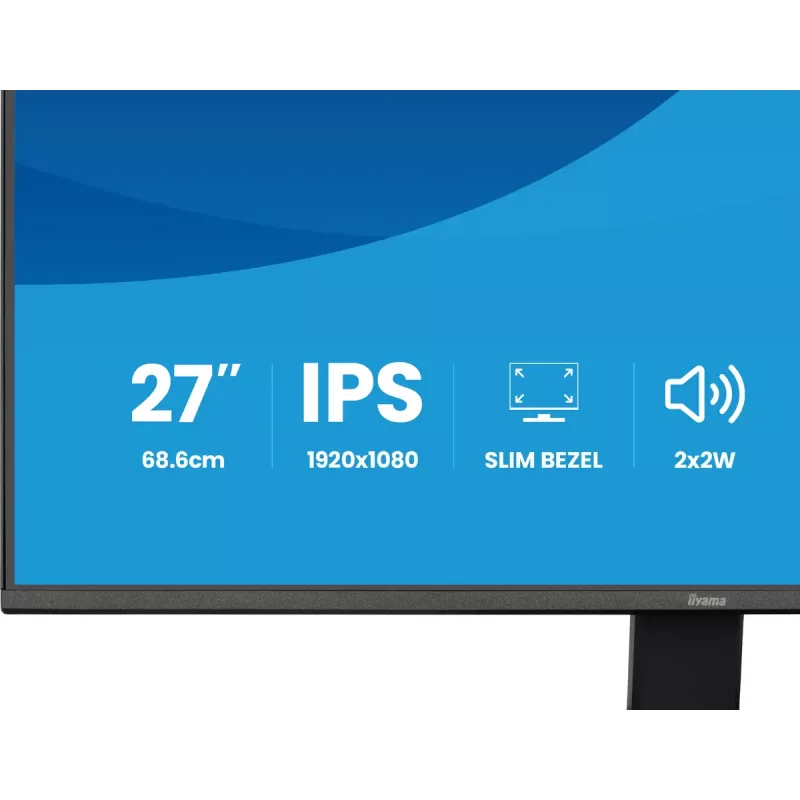 Datora monitors IIYAMA ProLite X2791HS-B1 27 collas IPS Full HD 1920x1080 LED matēts, iebūvēti skaļruņi, VESA stiprinājums, melns