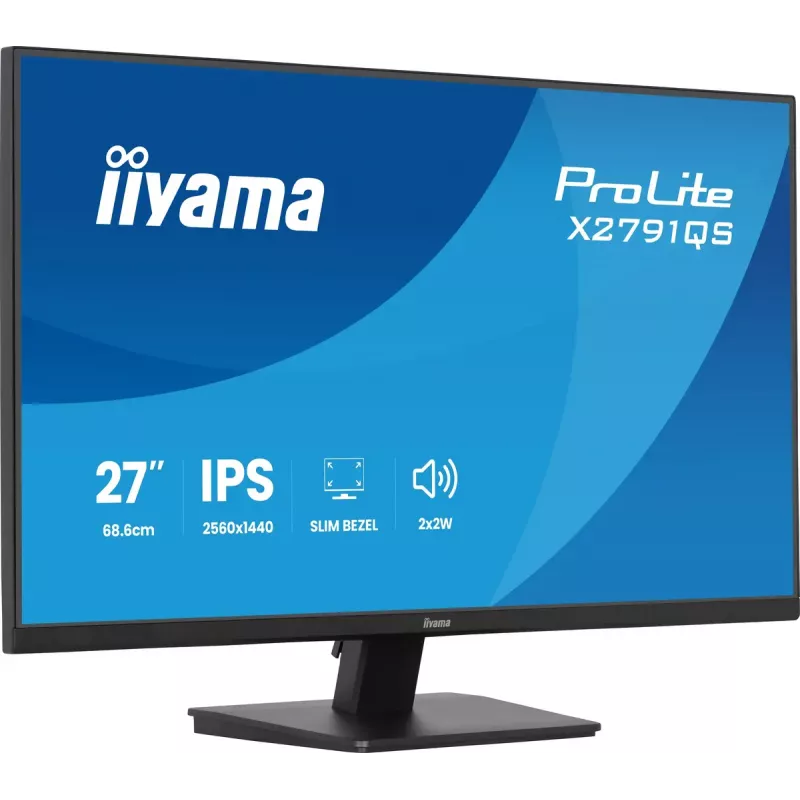 iiyama ProLite X2791QS-B1 datora monitors 68,6 cm (27 collas) 2560 x 1440 pikseļi Quad HD LED Melns