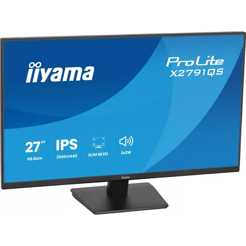 iiyama ProLite X2791QS-B1 datora monitors 68,6 cm (27 collas) 2560 x 1440 pikseļi Quad HD LED Melns