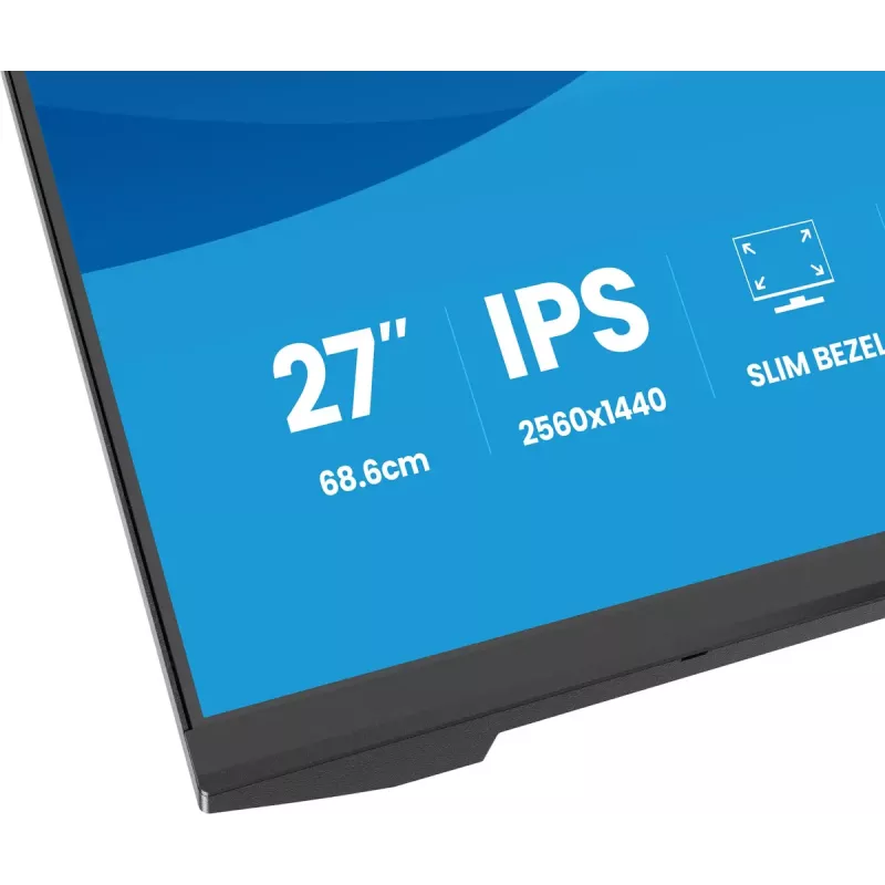 27 collu IIYAMA ProLite X2793QSU-B1 Quad HD 2560x1440 IPS LED monitors, 1 ms, USB centrmezgls, skaļruņi, VESA