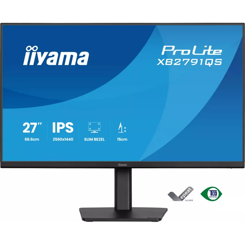 iiyama ProLite XB2791QS-B1 datora monitors 68.6 cm (27 collas) 2560 x 1440 pikseļi Quad HD LED melns
