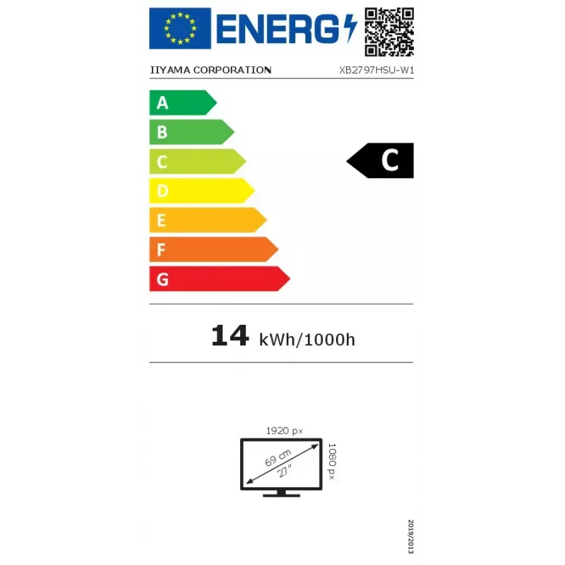 iiyama ProLite XB2797HSU-W1 datora monitors 68,6 cm (27 collas) 1920 x 1080 pikseļi Full HD LED Balts