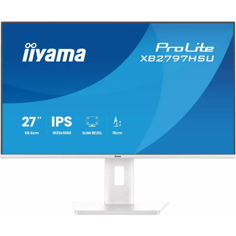 iiyama ProLite XB2797HSU-W1 datora monitors 68,6 cm (27 collas) 1920 x 1080 pikseļi Full HD LED Balts