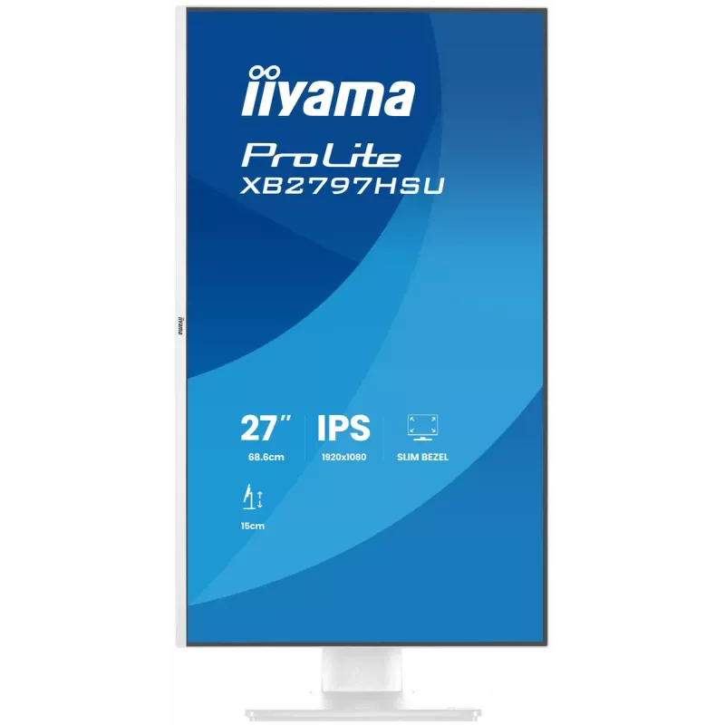 iiyama ProLite XB2797HSU-W1 datora monitors 68,6 cm (27 collas) 1920 x 1080 pikseļi Full HD LED Balts