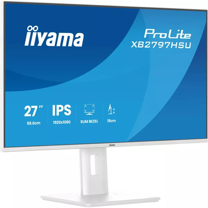 iiyama ProLite XB2797HSU-W1 datora monitors 68,6 cm (27 collas) 1920 x 1080 pikseļi Full HD LED Balts