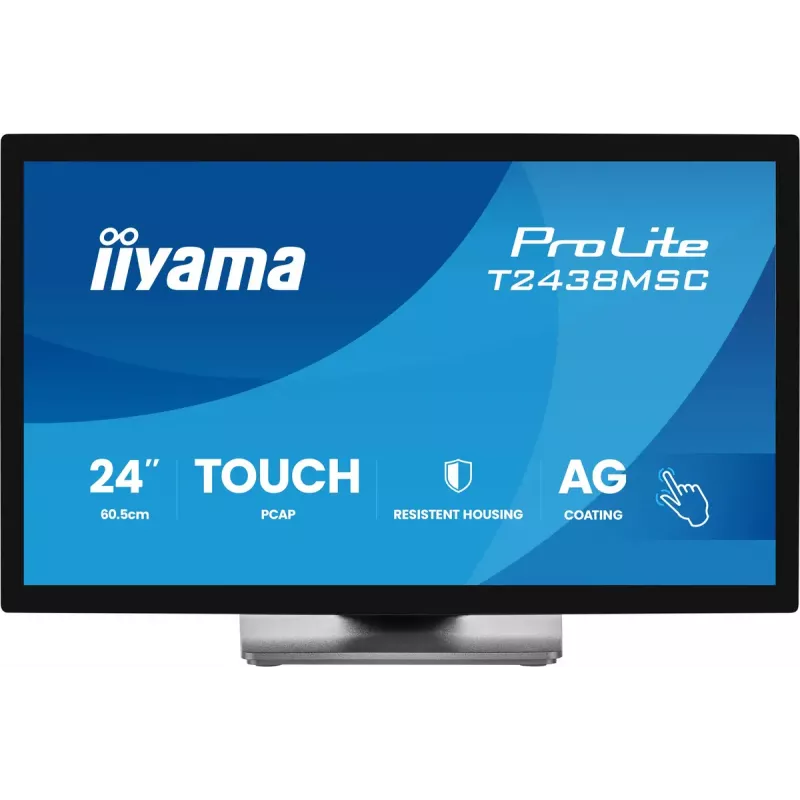 iiyama ProLite T2438MSC-B2 datora monitors 60,5 cm (23,8 collas) 1920 x 1080 pikseļi Full HD LED skārienekrāns Melns