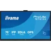 Interaktīvais plakanais panelis IIYAMA TE7513A-B2AG 75 collu 4K UHD skārienekrāns, 500 cd/m², Wi‑Fi, Android, 24/7