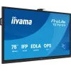 Interaktīvais plakanais panelis IIYAMA TE7513A-B2AG 75 collu 4K UHD skārienekrāns, 500 cd/m², Wi‑Fi, Android, 24/7