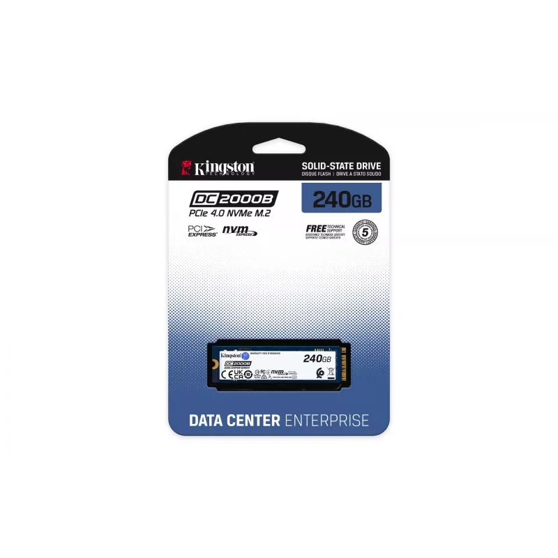 Kingston Technology 240G DC2000B PCIe 4.0 M.2 2280 Enterprise SSD (bez radiatora)