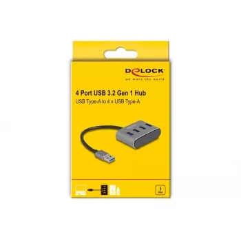 DeLOCK 63190 USB centrmezgls 3.2 Gen 1 Type-A 5000 Mbit/s Melns