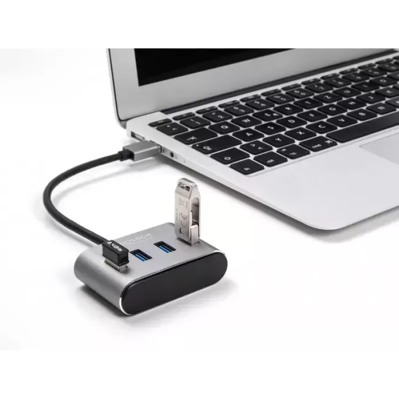 DeLOCK 63190 USB centrmezgls 3.2 Gen 1 Type-A 5000 Mbit/s Melns