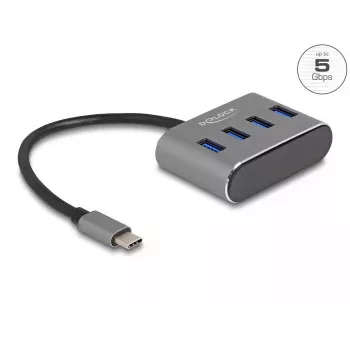DeLOCK 63223 USB 3.2 Gen 1 Type-C centrmezgls 5000 Mbit/s melns