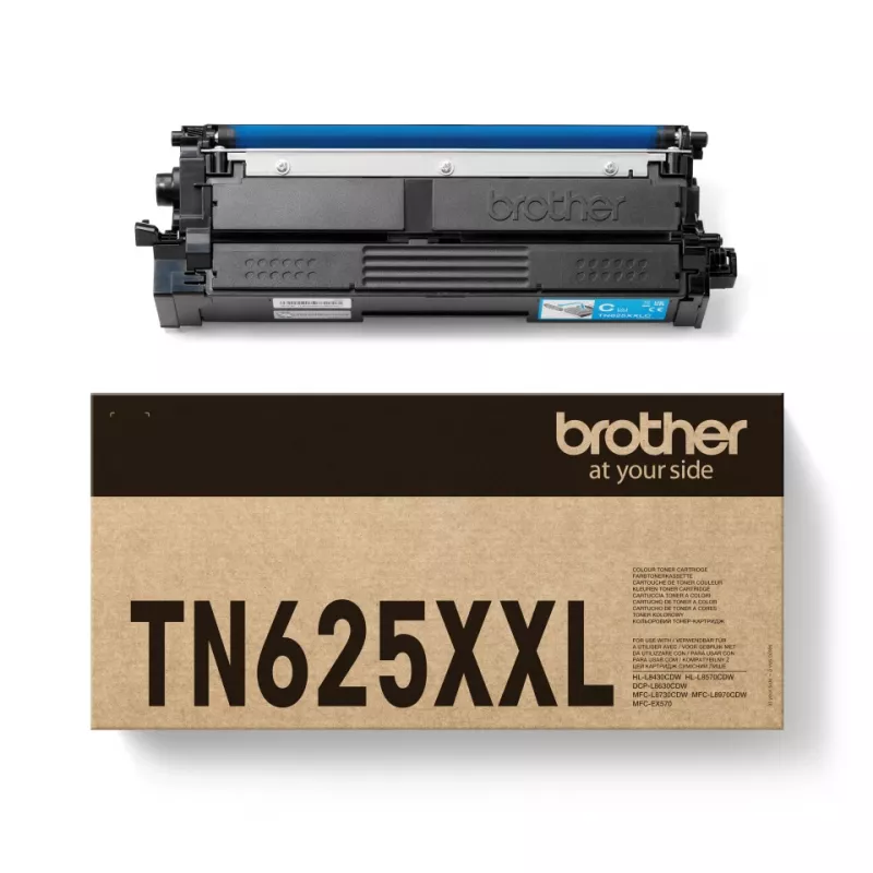 tonera kasete Brother TN-625XXLC ciāna Oriģināls, 6500 lapas, 1 pc