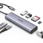 USB-C centrmezgls UGREEN 90568 2 USB 3.0 HDMI RJ45 SD TF PD ports