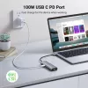 USB-C centrmezgls UGREEN 90568 2 USB 3.0 HDMI RJ45 SD TF PD ports