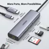 USB-C centrmezgls UGREEN 90568 2 USB 3.0 HDMI RJ45 SD TF PD ports