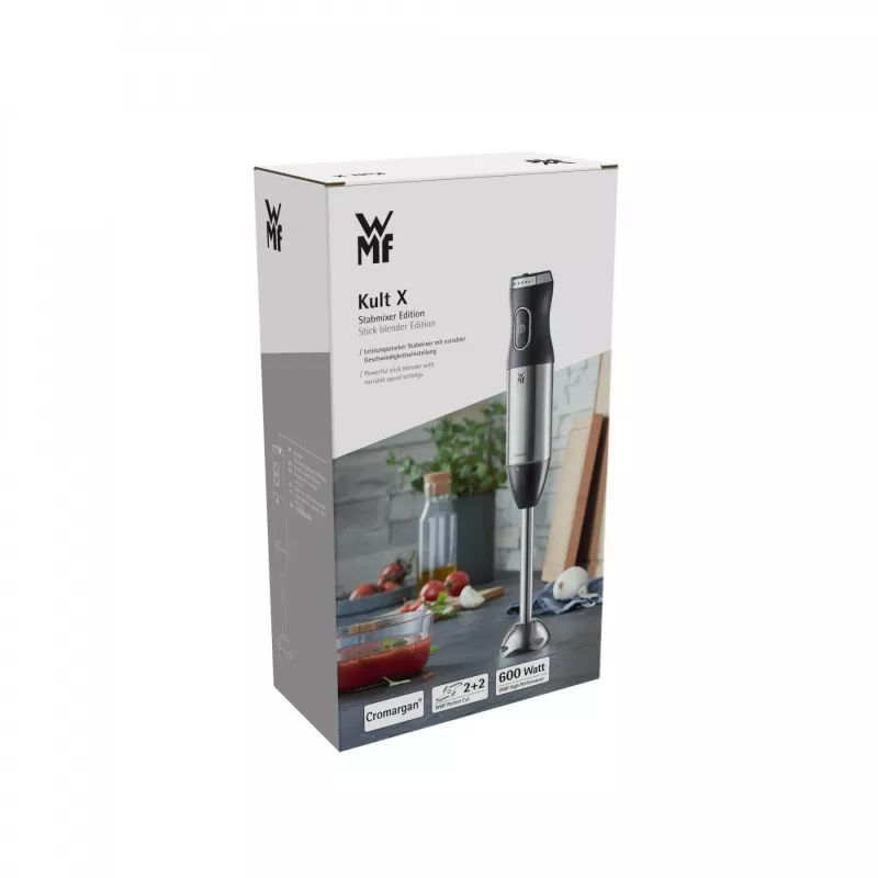 WMF Kult X 04165500 Iegremdējamais blenderis 600 W Melns, Metālisks