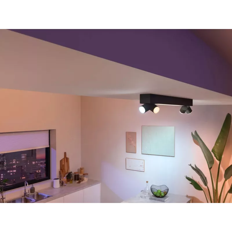 Philips Hue balta and colour ambience Centris 4-vietīgs griestu gaismeklis