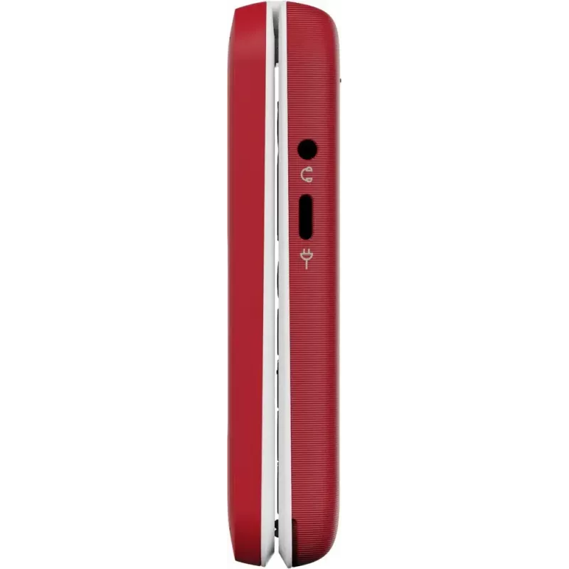 Feature phone Doro Leva E30 clamshell, 2.8 inch (7.11 cm) 320x240, Single SIM, 0.3 MP camera, 1150 mAh, IP55, Red/balta