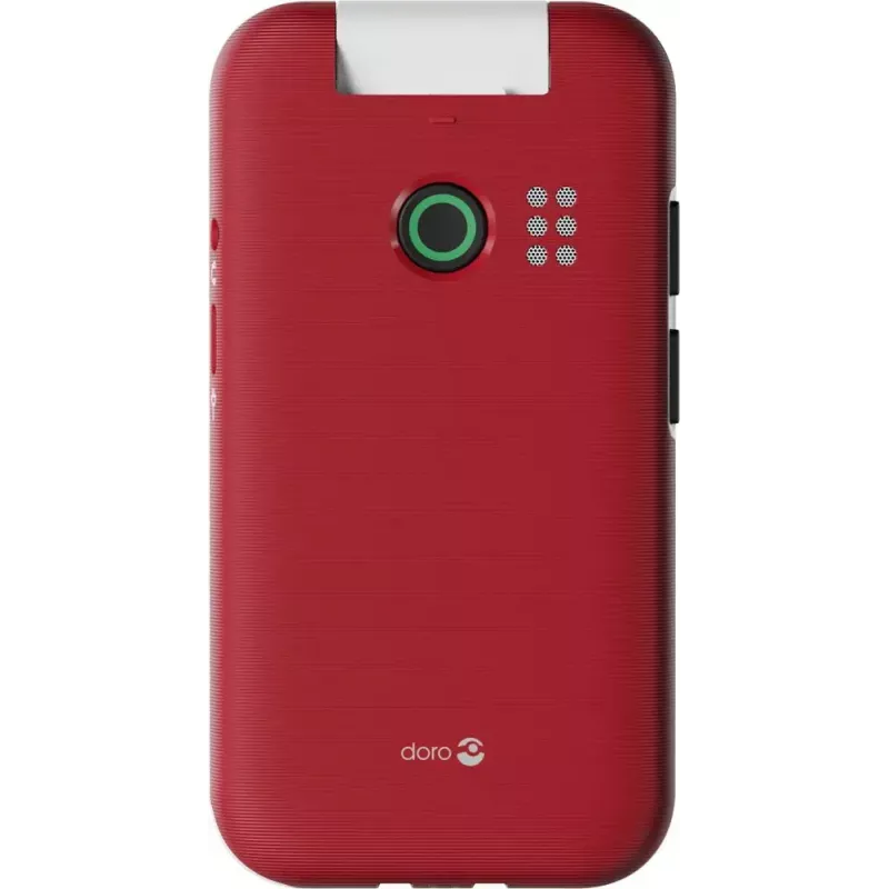 Feature phone Doro Leva E30 clamshell, 2.8 inch (7.11 cm) 320x240, Single SIM, 0.3 MP camera, 1150 mAh, IP55, Red/balta