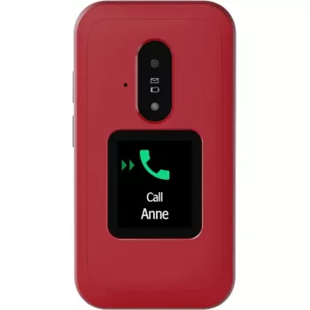 Feature phone Doro Leva E30 clamshell, 2.8 inch (7.11 cm) 320x240, Single SIM, 0.3 MP camera, 1150 mAh, IP55, Red/balta