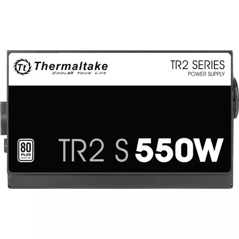Barošanas bloks THERMALTAKE TR2 S 550W, ATX, 20+4 pin, 80 PLUS, 120 mm ventilators, melns