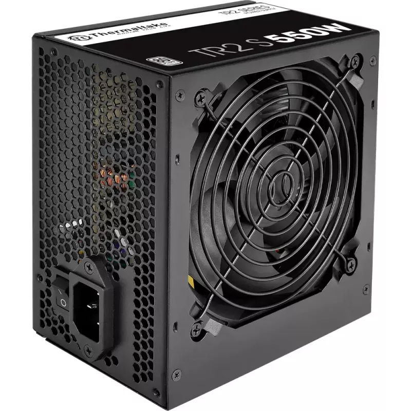 Barošanas bloks THERMALTAKE TR2 S 550W, ATX, 20+4 pin, 80 PLUS, 120 mm ventilators, melns
