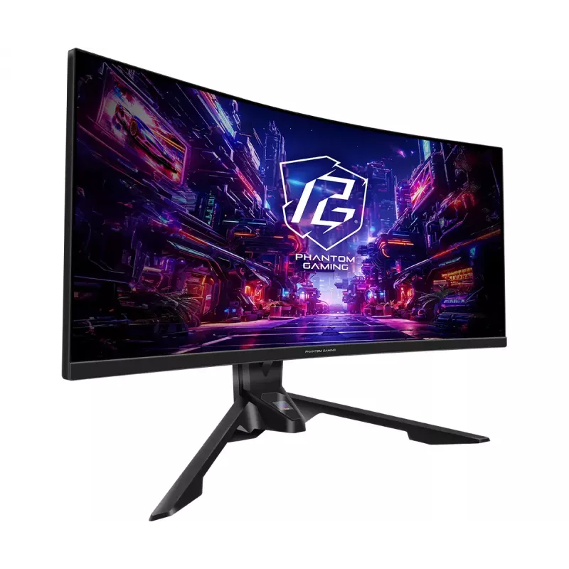 Monitors ASROCK PG34QRT3A 34 collas (86,4 cm) WQHD 3440×1440 OLED izliekts VA 21:9 500 cd/m² 4000:1 USB 3.2 Gen1 skaļruņi VESA augstuma regulēšana