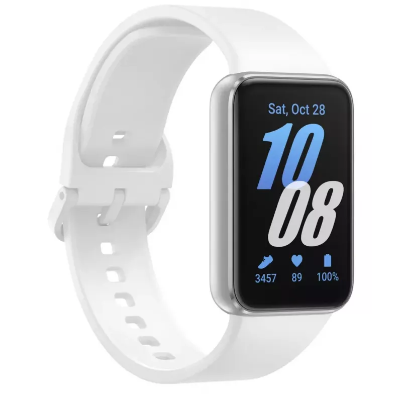 Samsung Galaxy Fit3 4.06 cm (1.6 collas) AMOLED 40 mm Digitāls 256 x 402 pikseļi Skārienekrāns Sudrabs