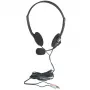 Manhattan Stereo On-Ear Headset (3.5mm), Mikrofona izlice, Iebūvēta skaļuma regulēšana, Putuplasta ausu spilventiņi, Standarta 2x 3.5mm stereo ligzda/spraudnis audio/mikrofona lietošanai, Kabelis 2m, Melns, Trīs gadu garantija