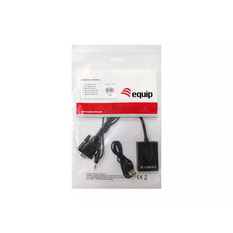 VGA uz HDMI adapteris ar audio Equip 119038