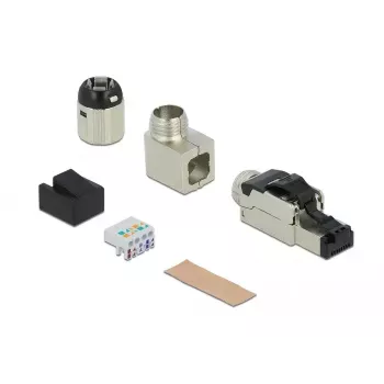 RJ45 spraudņa lauka montāža Cat.6A metāla leņķveida DeLOCK 86289